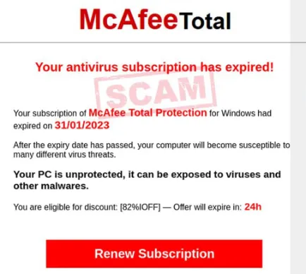 It is important to be cautious online as scammers impersonate McAfee to trick people into giving them access to their personal information.